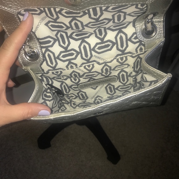 Rebecca Minkoff silver shoulder or crossbody bag - Picture 5 of 8